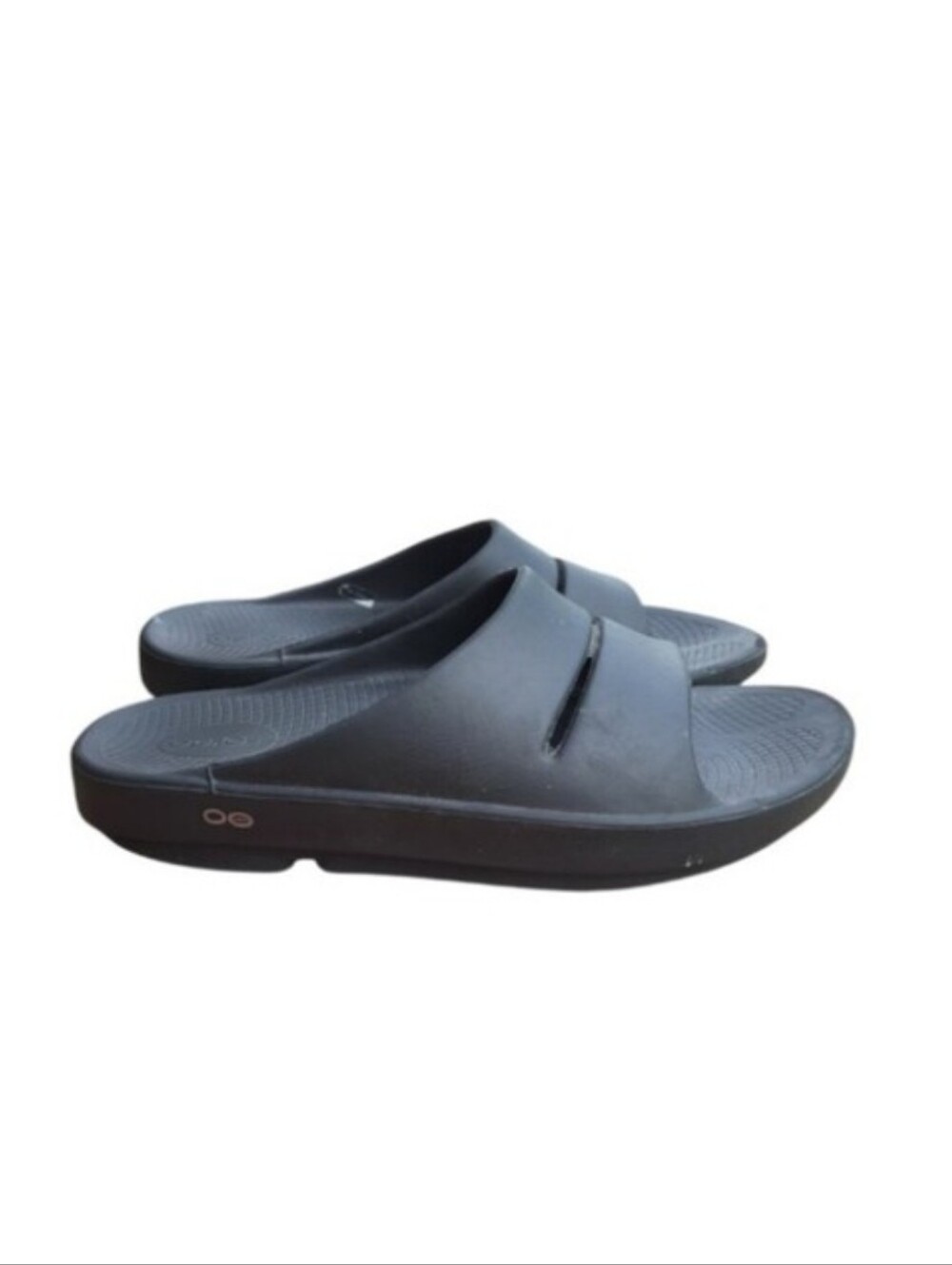 OOFOS OOahhh Original Recovery Foam Slip Summer Athletic Walk Slide Black Men 10